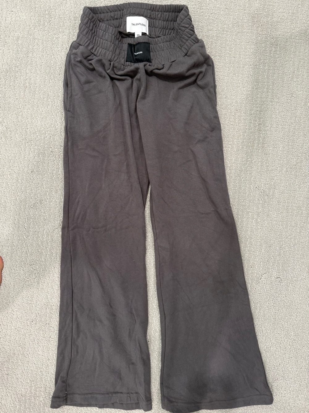 TALENTLESS Dark Charcoal Wide Leg Boxing Pants
